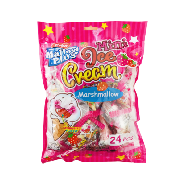 Erko Mini Mallow Ice Cream Jam Filled Strawberry